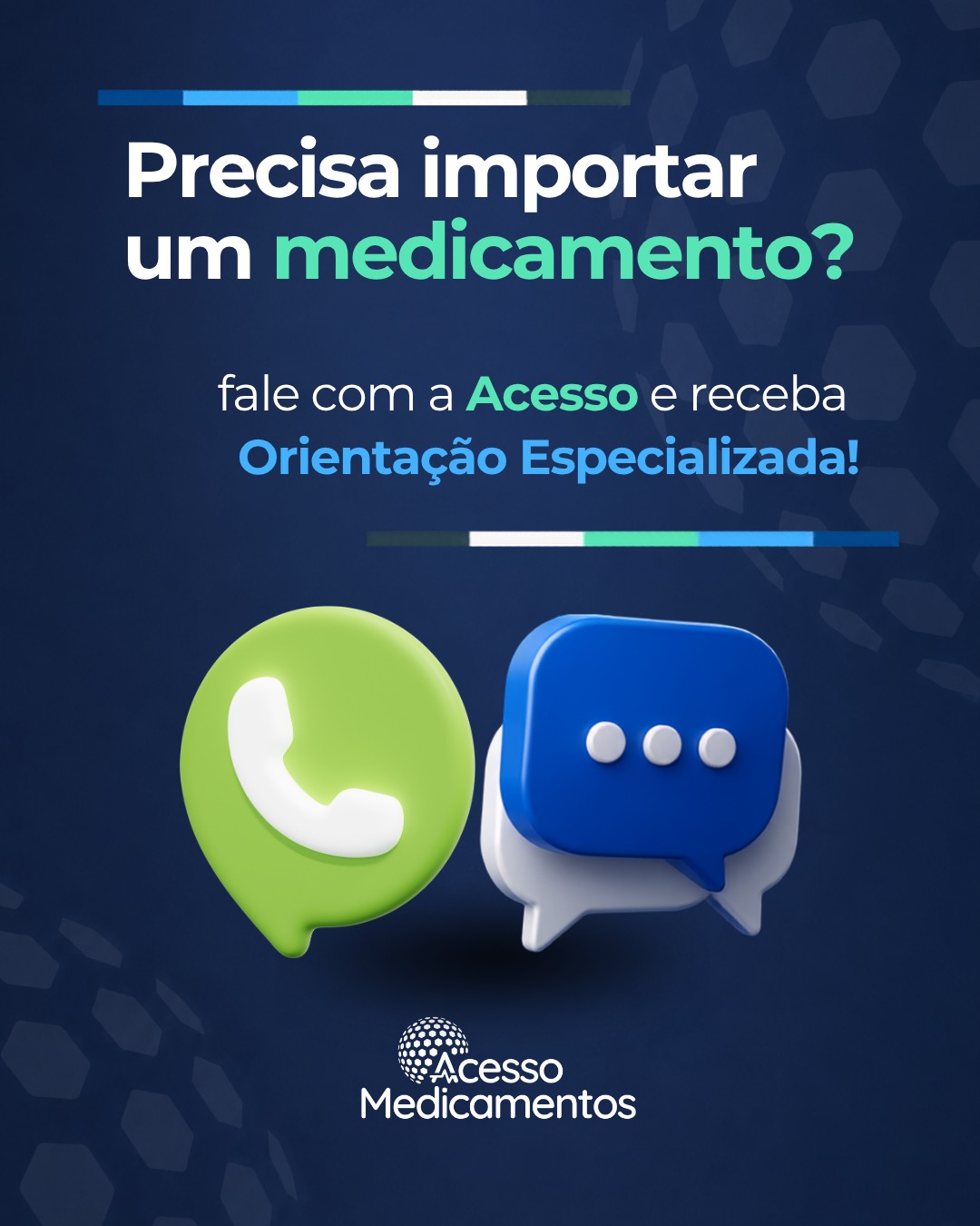 Arte da Acesso convidando o paciente a buscar orientação especializada